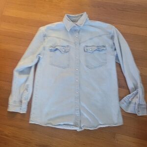 Levi's Blue Casual Button Down Shirt Classic Denim     XS men  S//M women